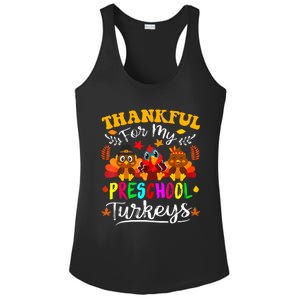 Thankful For My Preschool Turkeys Thanksgiving Teacher Ladies PosiCharge Competitor Racerback Tank