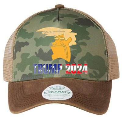 Trump Face Meme Trump 2024 Trump Merchandise. Legacy Tie Dye Trucker Hat