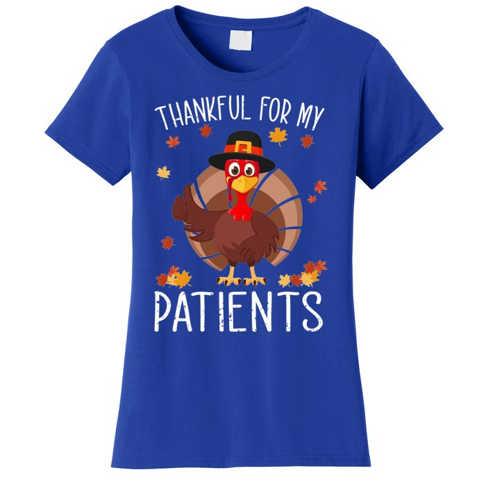 Thankful For My Patients Thanksgiving Costume Gift Women's T-Shirt