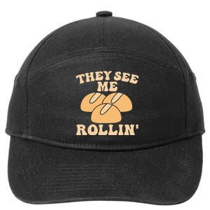 Thanksgiving Family Matching Outfit They See Me Rollin 7-Panel Snapback Hat