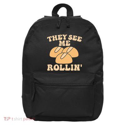 Thanksgiving Family Matching Outfit They See Me Rollin 16 in Basic Backpack