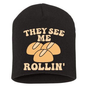 Thanksgiving Family Matching Outfit They See Me Rollin Short Acrylic Beanie