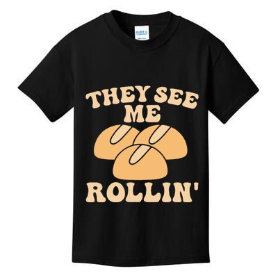Thanksgiving Family Matching Outfit They See Me Rollin Kids T-Shirt
