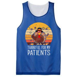 Thankful For My Patients Thanksgiving Costume Thankful Cool Gift Mesh Reversible Basketball Jersey Tank