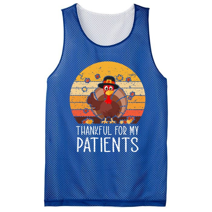 Thankful For My Patients Thanksgiving Costume Thankful Cool Gift Mesh Reversible Basketball Jersey Tank