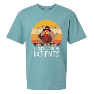 Thankful For My Patients Thanksgiving Costume Thankful Cool Gift Sueded Cloud Jersey T-Shirt