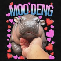 The Famous Moo Deng Pygmy Baby Hippo Moo Deng Cute Moodeng Ladies PosiCharge Tri-Blend Wicking Tank
