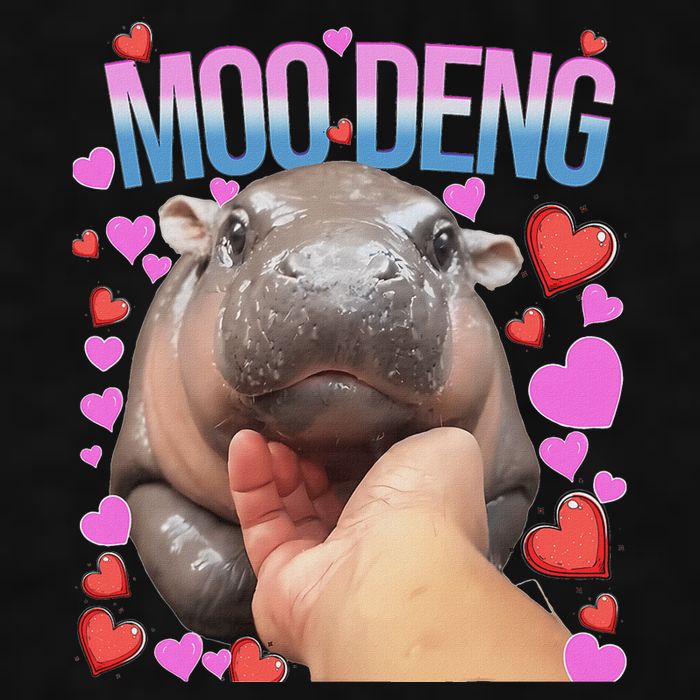 The Famous Moo Deng Pygmy Baby Hippo Moo Deng Cute Moodeng Ladies PosiCharge Tri-Blend Wicking Tank