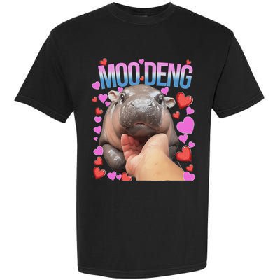 The Famous Moo Deng Pygmy Baby Hippo Moo Deng Cute Moodeng Garment-Dyed Heavyweight T-Shirt