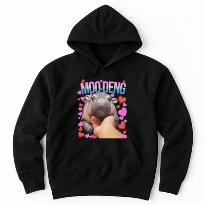 The Famous Moo Deng Pygmy Baby Hippo Moo Deng Cute Moodeng Hoodie