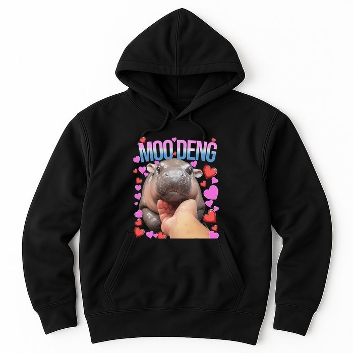 The Famous Moo Deng Pygmy Baby Hippo Moo Deng Cute Moodeng Hoodie