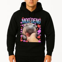 The Famous Moo Deng Pygmy Baby Hippo Moo Deng Cute Moodeng Hoodie