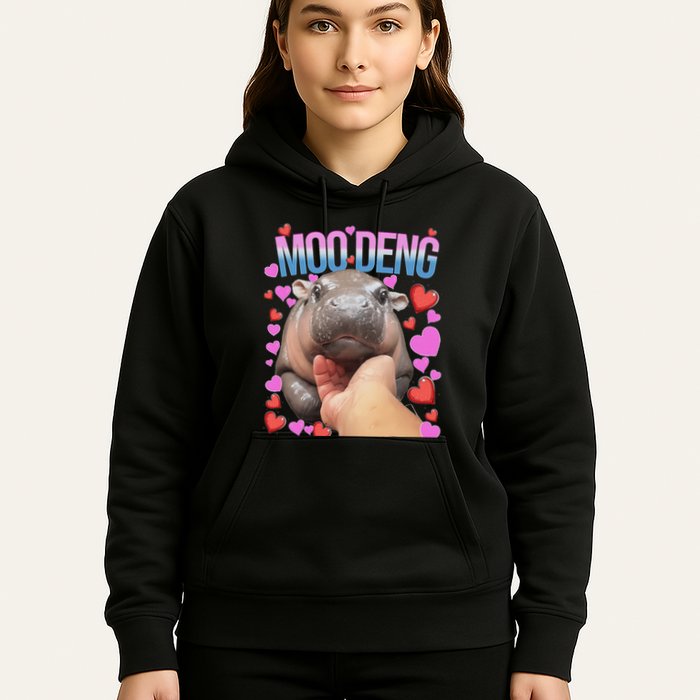 The Famous Moo Deng Pygmy Baby Hippo Moo Deng Cute Moodeng Hoodie
