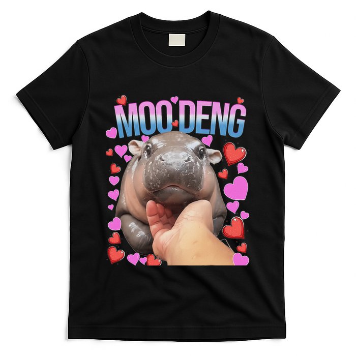 The Famous Moo Deng Pygmy Baby Hippo Moo Deng Cute Moodeng T-Shirt
