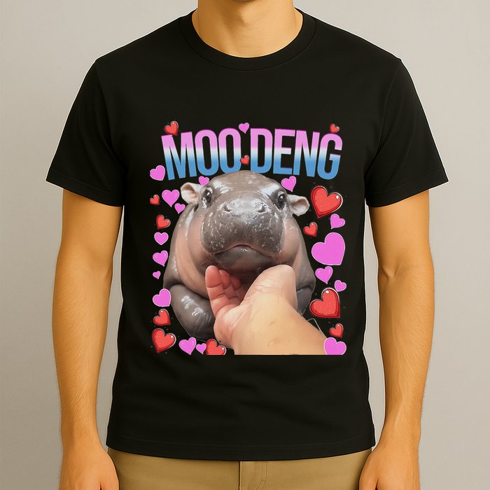 The Famous Moo Deng Pygmy Baby Hippo Moo Deng Cute Moodeng T-Shirt