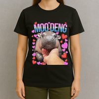 The Famous Moo Deng Pygmy Baby Hippo Moo Deng Cute Moodeng T-Shirt