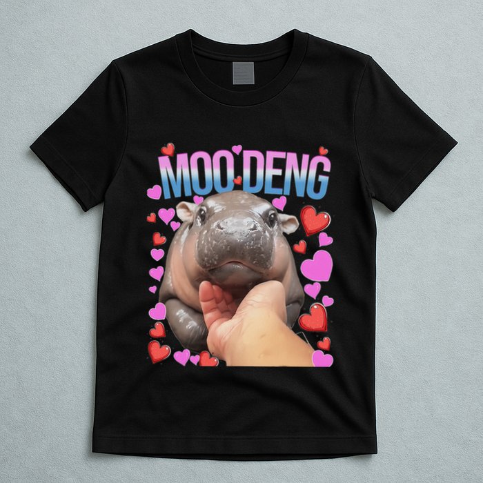 The Famous Moo Deng Pygmy Baby Hippo Moo Deng Cute Moodeng T-Shirt