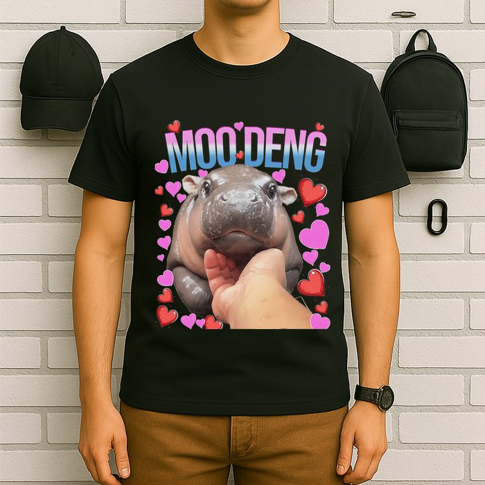 The Famous Moo Deng Pygmy Baby Hippo Moo Deng Cute Moodeng T-Shirt