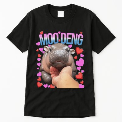The Famous Moo Deng Pygmy Baby Hippo Moo Deng Cute Moodeng Tall T-Shirt