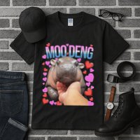 The Famous Moo Deng Pygmy Baby Hippo Moo Deng Cute Moodeng Tall T-Shirt