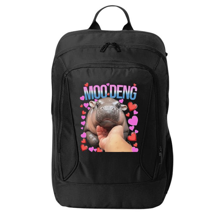 The Famous Moo Deng Pygmy Baby Hippo Moo Deng Cute Moodeng City Backpack