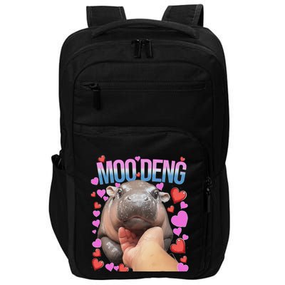 The Famous Moo Deng Pygmy Baby Hippo Moo Deng Cute Moodeng Impact Tech Backpack