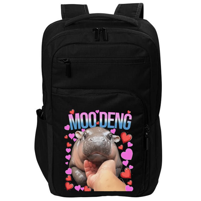 The Famous Moo Deng Pygmy Baby Hippo Moo Deng Cute Moodeng Impact Tech Backpack