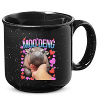 The Famous Moo Deng Pygmy Baby Hippo Moo Deng Cute Moodeng 15oz Campfire Ceramic Mug