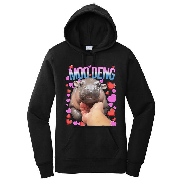 The Famous Moo Deng Pygmy Baby Hippo Moo Deng Cute Moodeng Women's Pullover Hoodie