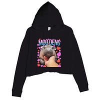 The Famous Moo Deng Pygmy Baby Hippo Moo Deng Cute Moodeng Crop Fleece Hoodie