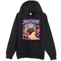 The Famous Moo Deng Pygmy Baby Hippo Moo Deng Cute Moodeng Premium Pullover Hoodie