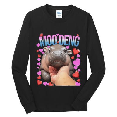 The Famous Moo Deng Pygmy Baby Hippo Moo Deng Cute Moodeng Tall Long Sleeve T-Shirt