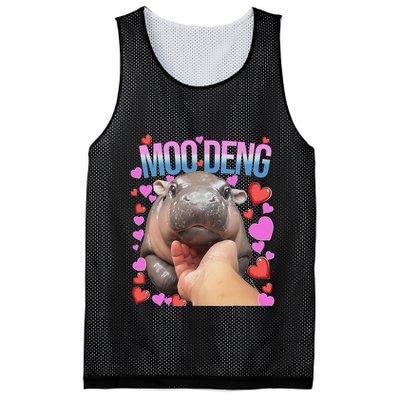 The Famous Moo Deng Pygmy Baby Hippo Moo Deng Cute Moodeng Mesh Reversible Basketball Jersey Tank