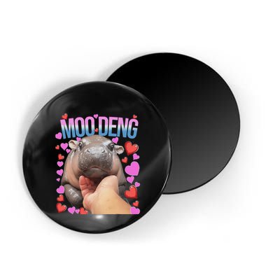 The Famous Moo Deng Pygmy Baby Hippo Moo Deng Cute Moodeng Magnet