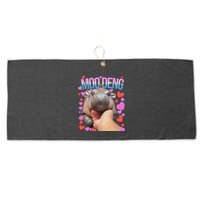 The Famous Moo Deng Pygmy Baby Hippo Moo Deng Cute Moodeng Large Microfiber Waffle Golf Towel