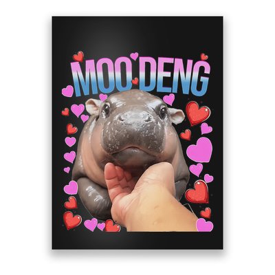The Famous Moo Deng Pygmy Baby Hippo Moo Deng Cute Moodeng Poster
