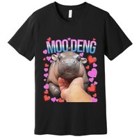 The Famous Moo Deng Pygmy Baby Hippo Moo Deng Cute Moodeng Premium T-Shirt