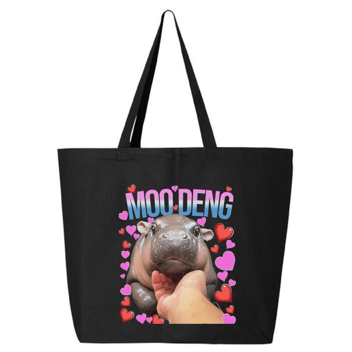 The Famous Moo Deng Pygmy Baby Hippo Moo Deng Cute Moodeng 25L Jumbo Tote