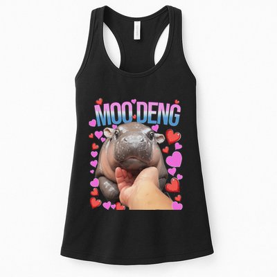 The Famous Moo Deng Pygmy Baby Hippo Moo Deng Cute Moodeng Womens Tank Top