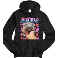 The Famous Moo Deng Pygmy Baby Hippo Moo Deng Cute Moodeng Tie Dye Hoodie