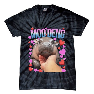 The Famous Moo Deng Pygmy Baby Hippo Moo Deng Cute Moodeng Tie-Dye T-Shirt