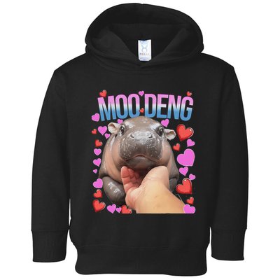 The Famous Moo Deng Pygmy Baby Hippo Moo Deng Cute Moodeng Toddler Hoodie