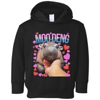 The Famous Moo Deng Pygmy Baby Hippo Moo Deng Cute Moodeng Toddler Hoodie