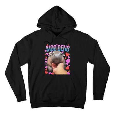 The Famous Moo Deng Pygmy Baby Hippo Moo Deng Cute Moodeng Tall Hoodie