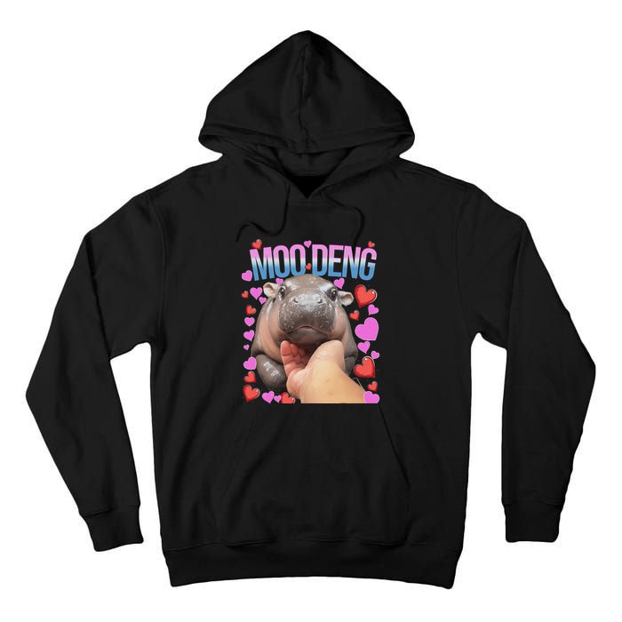 The Famous Moo Deng Pygmy Baby Hippo Moo Deng Cute Moodeng Tall Hoodie