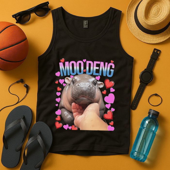 The Famous Moo Deng Pygmy Baby Hippo Moo Deng Cute Moodeng Tank Top