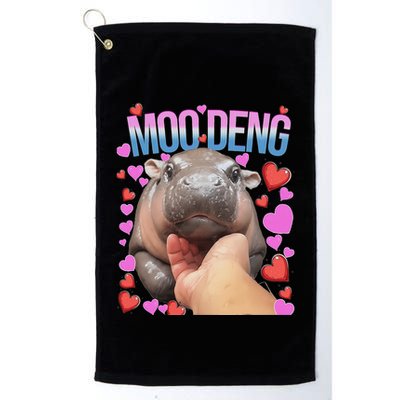 The Famous Moo Deng Pygmy Baby Hippo Moo Deng Cute Moodeng Golf Towel