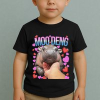 The Famous Moo Deng Pygmy Baby Hippo Moo Deng Cute Moodeng Toddler T-Shirt