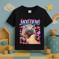 The Famous Moo Deng Pygmy Baby Hippo Moo Deng Cute Moodeng Toddler T-Shirt