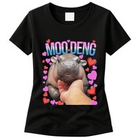 The Famous Moo Deng Pygmy Baby Hippo Moo Deng Cute Moodeng Womens T-Shirt